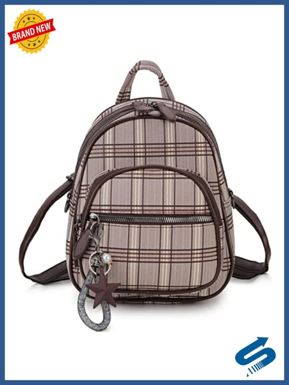 Mini Faux Leather Backpack Purse Convertible Sling Bag Crossbody Travel Daypack